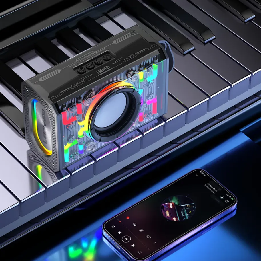 Lenyes Wireless RGB Speaker 20W in Oman – Powerful Stereo Sound & Dynamic Lights - Image 4