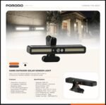 PORODO MARS Outdoor Solar Sensor Light Built-in Motion Sensor in Oman – Smart Security Lighting - Image 5