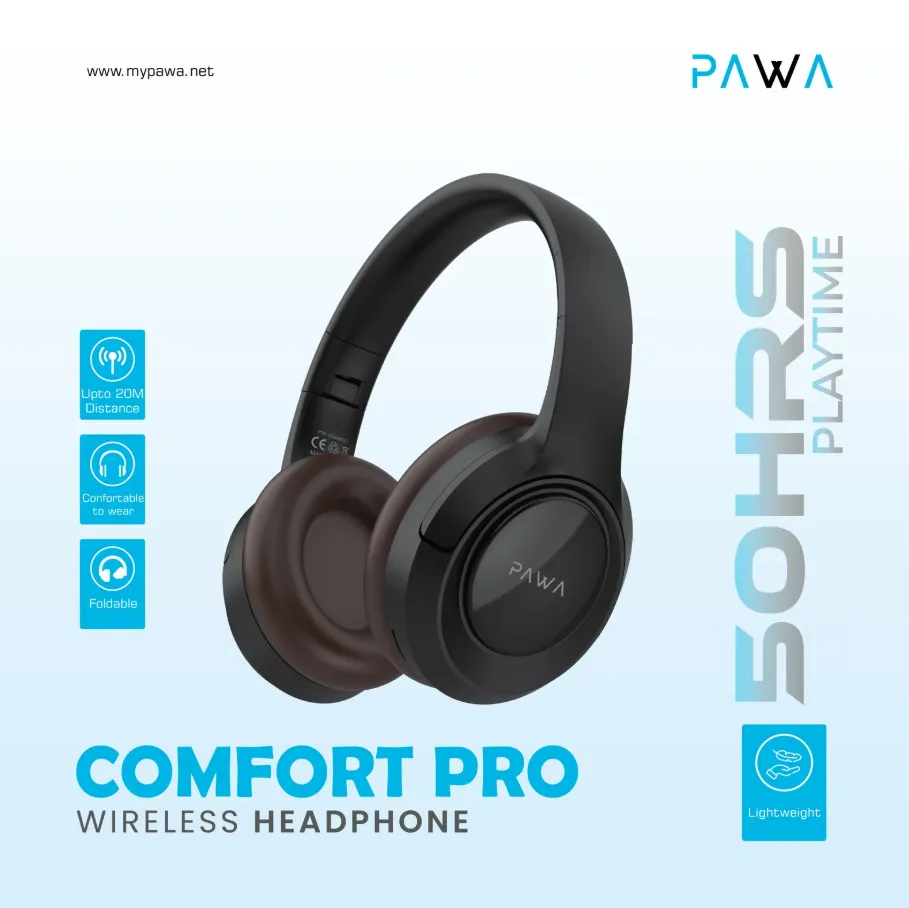 Pawa Comfort Pro Wireless Headphone in Oman – Premium Sound with All-Day Comfort - Image 3