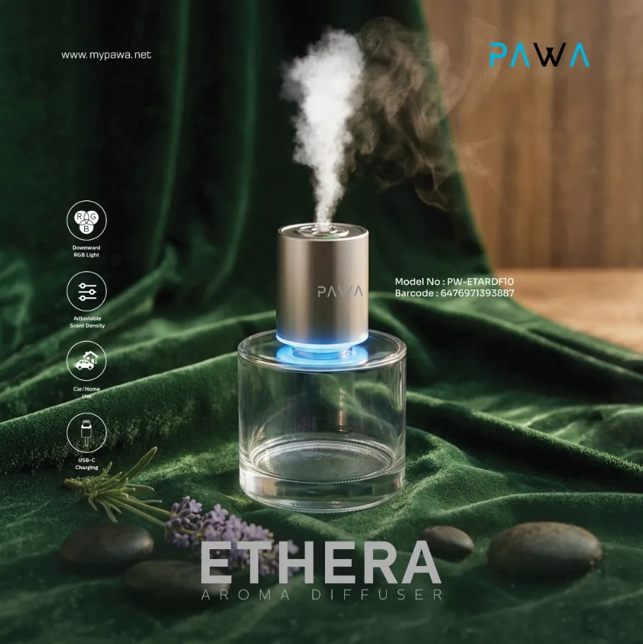 Pawa Ethera Aroma Diffuser 100ml in Oman – Relaxing Fragrance & Mist - Image 6