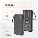 Porodo Piano 20000mAh Power Bank + Cables in Oman – Fast Charging Convenience - Image 2