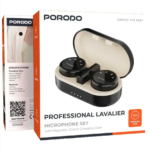 Porodo Professional Lavalier Microphone Set in Oman – Crystal Clear Wireless Audio Recording - Image 3