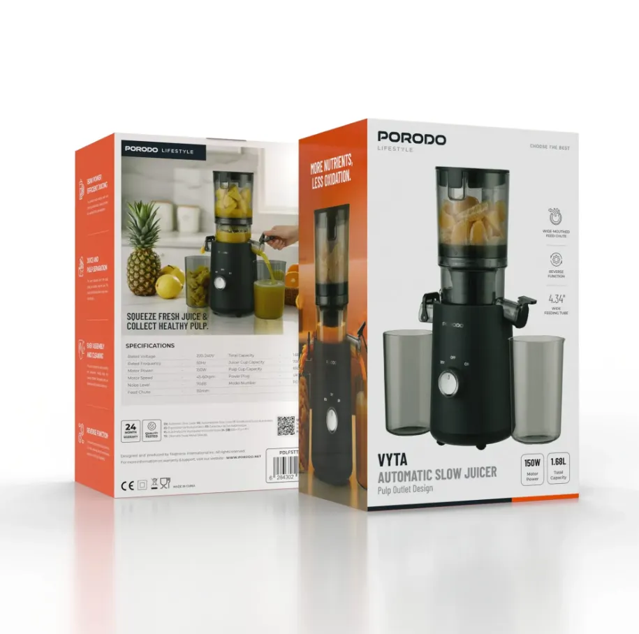 Porodo VYTA AUTOMATIC SLOW JUICER in Oman – Fresh Nutrient-Rich Juice Every Day - Image 4