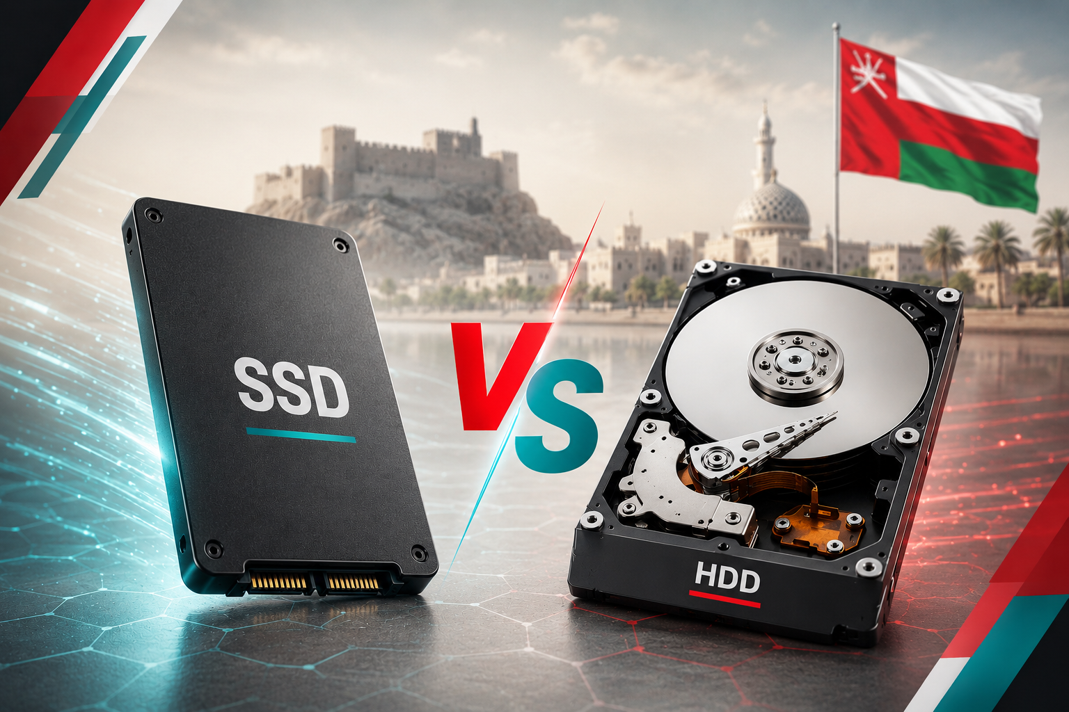SSD vs HDD storage comparison in Oman by Sky Gadgets