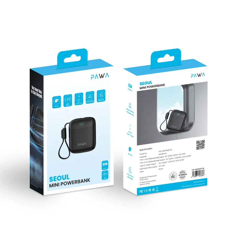 Pawa Seoul Mini Power Bank 10000Mah in Oman – Compact Fast Charging Power - Image 4