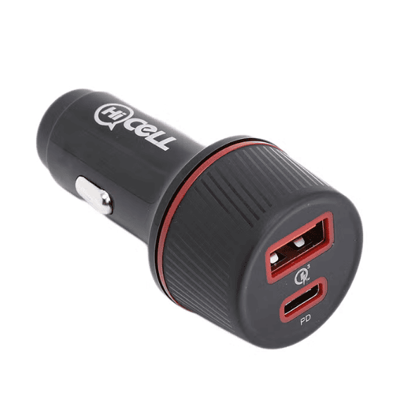 HiCell Type C + USB 36W Dual Port Car Charger AN 04 HCC 2070 in Oman – Fast Dual Charging HiCell Type C + USB 36W Dual Port Car Charger AN 04 HCC 2070 in Oman – Fast Dual Charging - Image 1