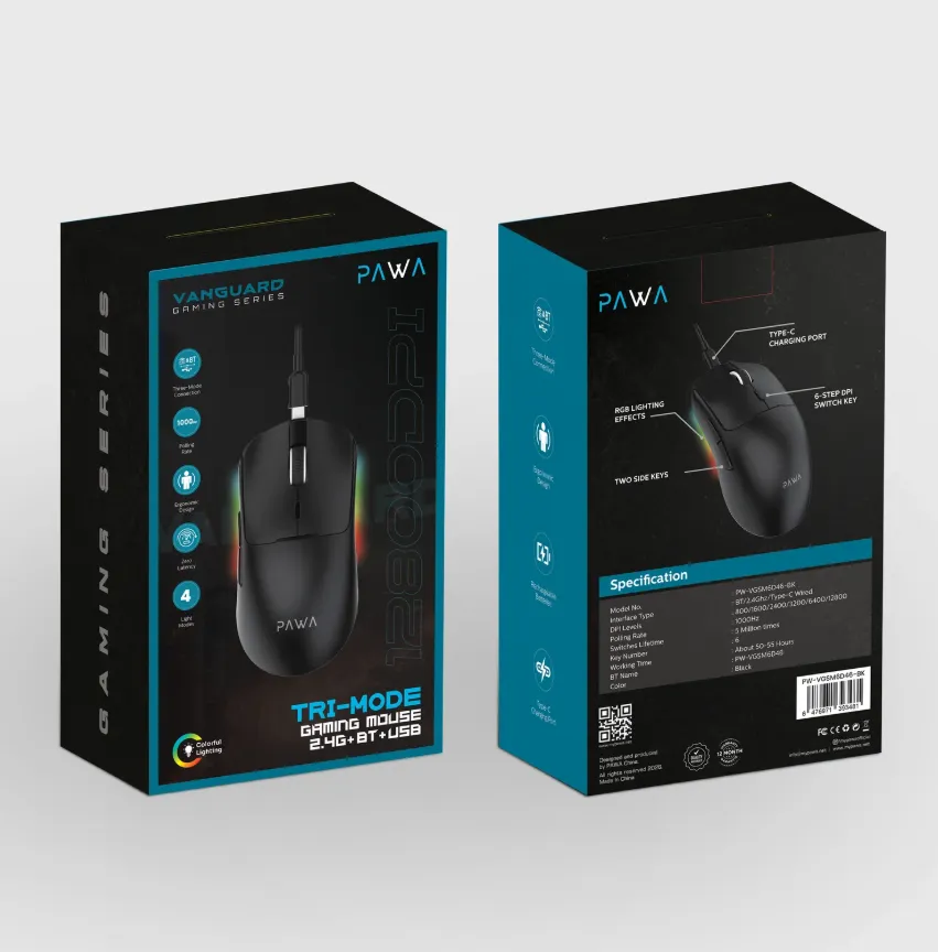 Pawa Vanguard Gaming Series 6D TRI Mode Mouse BT3.4Ghz in Oman – Precision Gaming Control - Image 6
