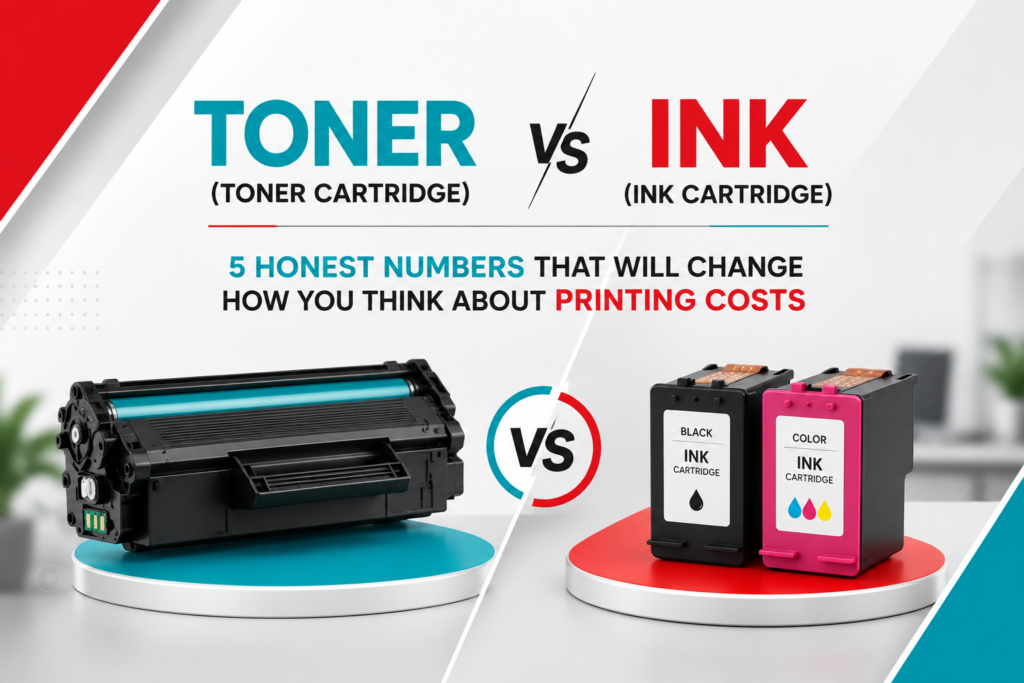 Toner vs ink cartridge printing cost comparison in Oman by Sky Gadgets