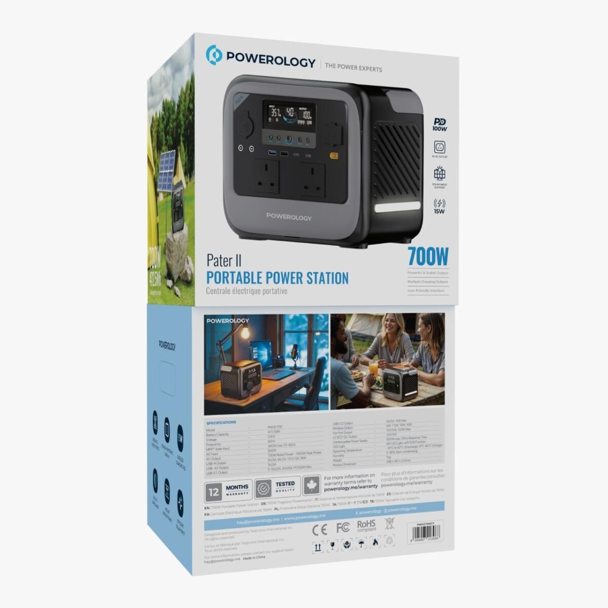 Powerology Pater II 700W Portable Power Station in Oman at Sky Gadgets