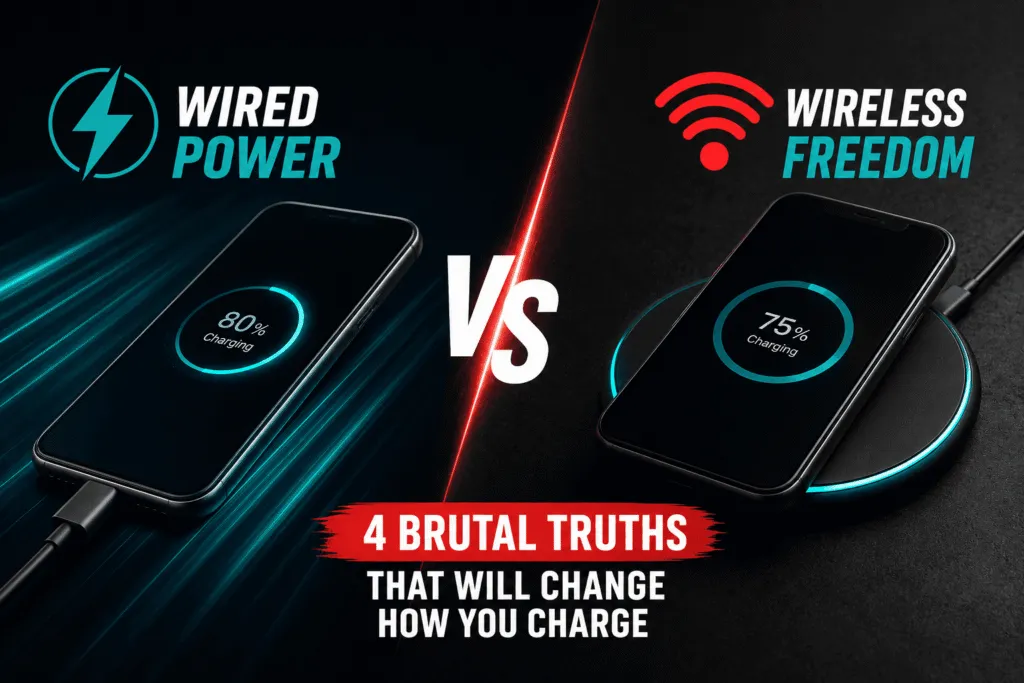 Wired vs wireless charging in Oman comparison by Sky Gadgets