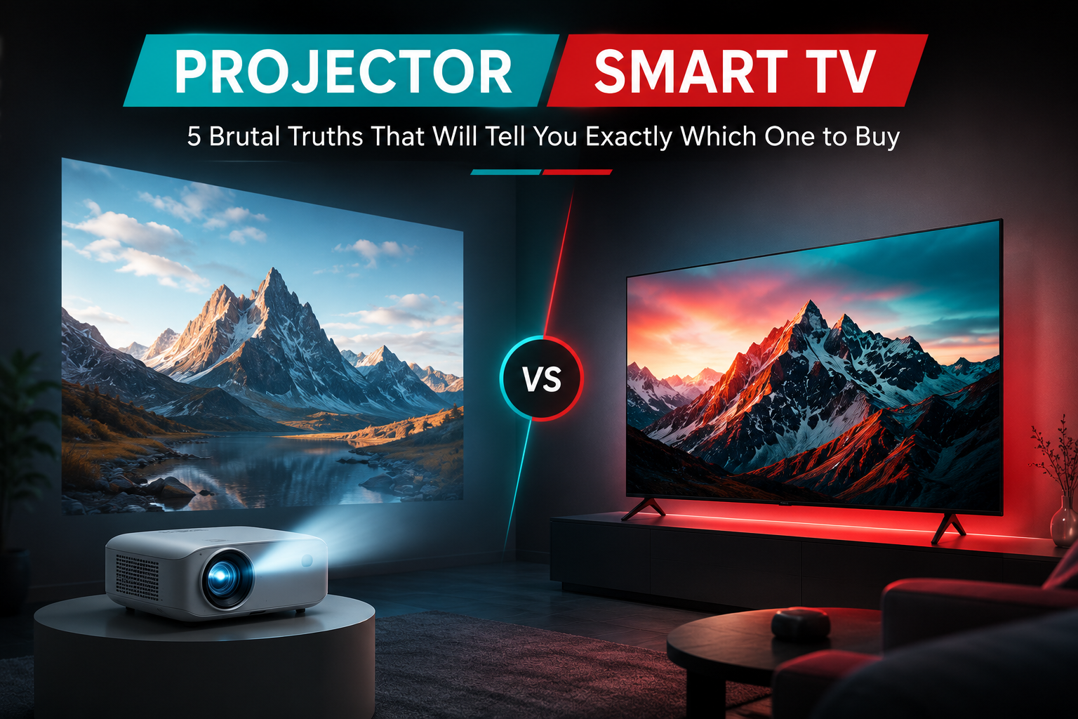 Projector vs smart TV in Oman by Sky Gadgets