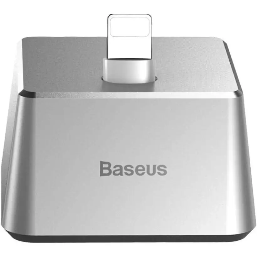 Baseus Quadrate Desktop Lightning Charging Bracket + Cable SUGENT-YF0S in Oman Baseus Quadrate Desktop Lightning Charging Bracket + Cable SUGENT-YF0S in Oman