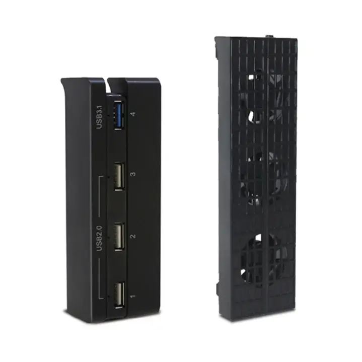 Dobe PS4 Slim USB Hub TP4-821B EW01440 in Oman PS4 USB hub and cooling fan set in Oman at Sky Gadgets