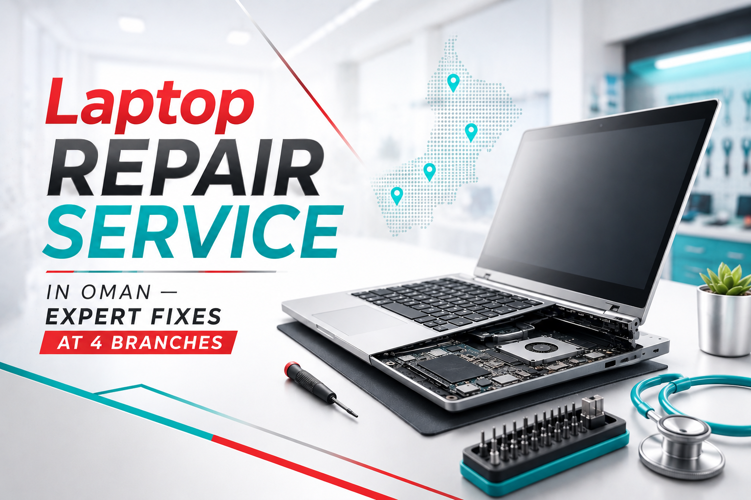 Laptop repair service in Oman at Sky Gadgets branch in Muscat