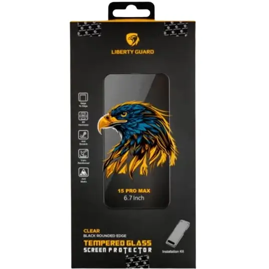 Liberty Guard 15Pro Max 2.5D Full Cover CLear iPhone 15 in Oman Liberty Guard 15Pro Max 2.5D Full Cover CLear iPhone 15 in Oman