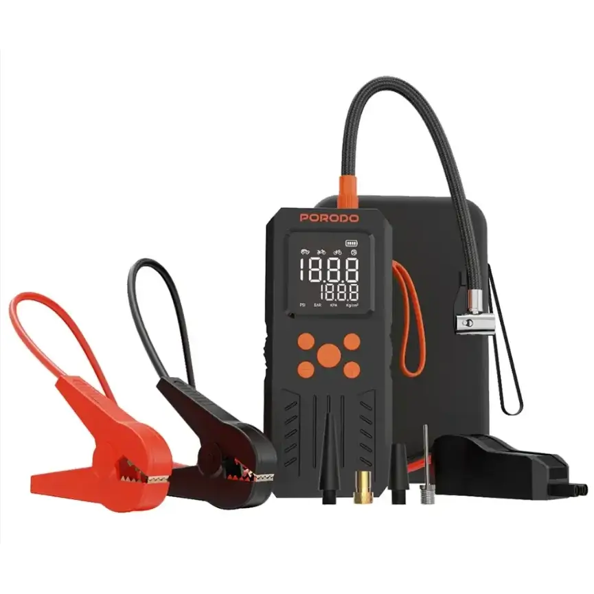 Porodo 4-IN-1 Multi -Tool Inflator & Jump Starter 150 PSI -PD15KJSP in Oman Porodo 4-IN-1 Multi -Tool Inflator & Jump Starter 150 PSI -PD15KJSP in Oman