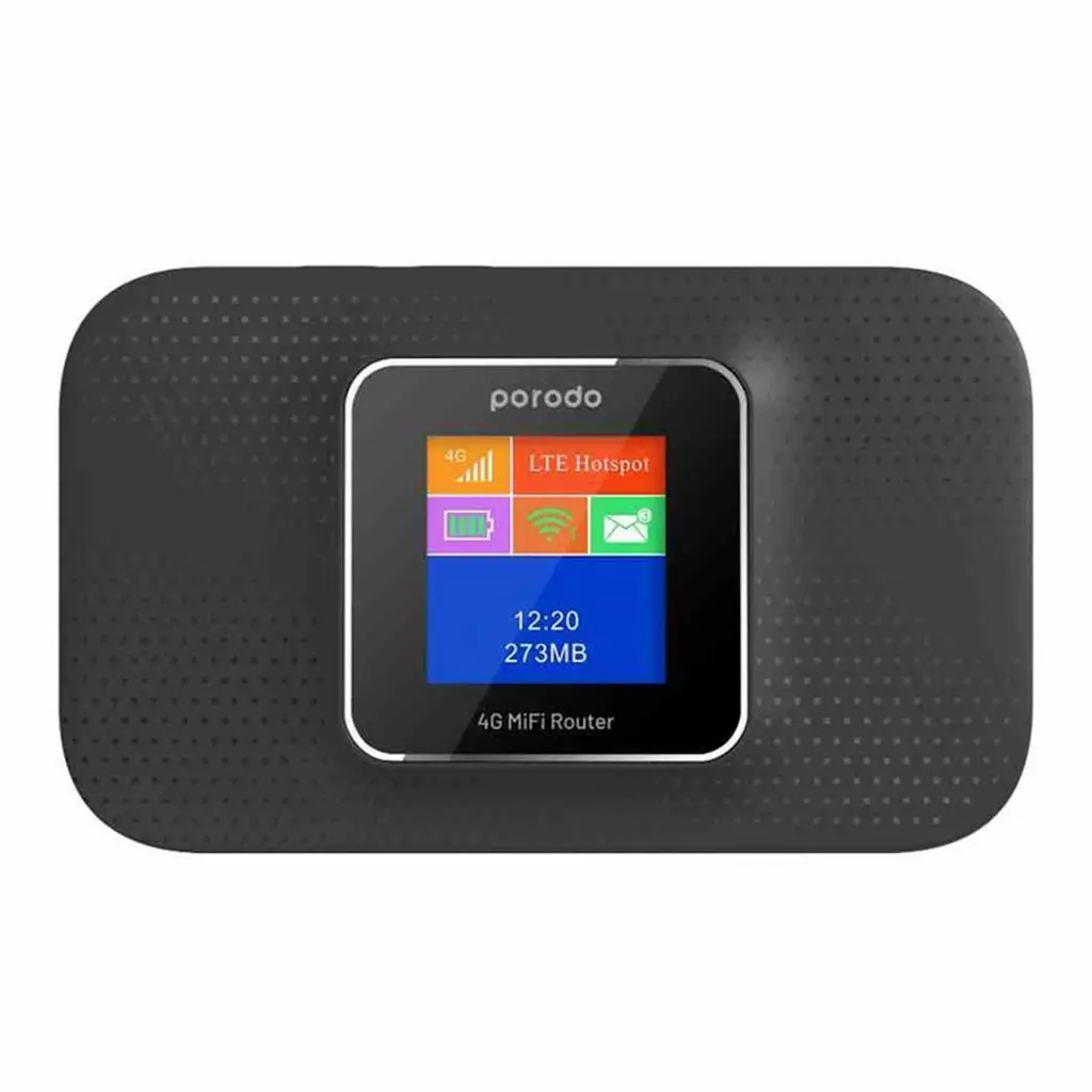 Porodo 4g Lte 3g Portable High Speed Router Conect Up TO 10 Device PD-PRT4GR-BK in Oman Porodo 4g Lte 3g Portable High Speed Router Conect Up TO 10 Device PD-PRT4GR-BK in Oman