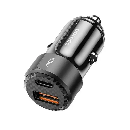 Porodo 50W Dual port Car Charger Usb-C To Usb-C Cable -CC50WC in Oman Porodo 50W Dual port Car Charger Usb-C To Usb-C Cable -CC50WC in Oman