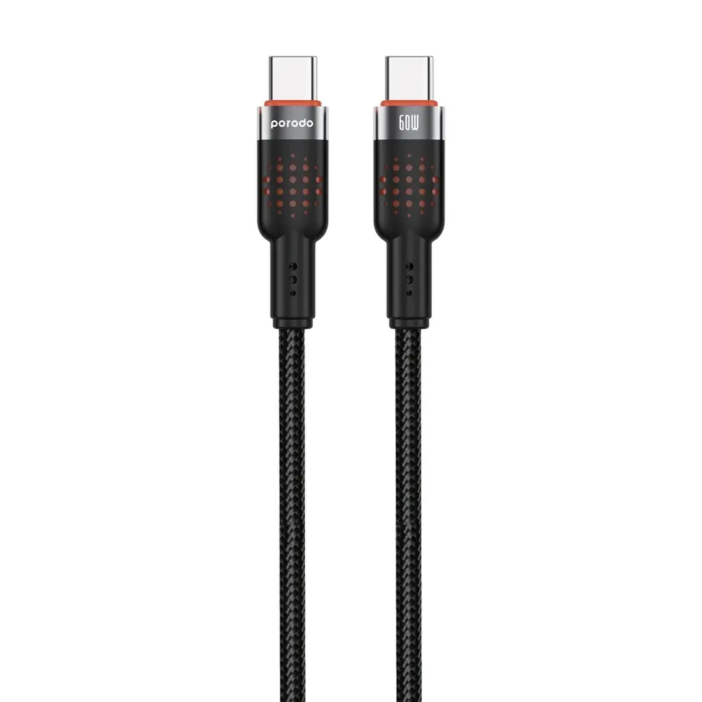 Porodo Aluminim Braided USB C to USB C 1.2M PD 60W Cable PD-CBL0009 in Oman Porodo Aluminim Braided USB C to USB C 1.2M PD 60W Cable PD-CBL0009 in Oman