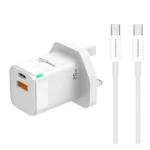 Porodo Blue Dual Port USB-A + USB-C Ultra Quick PB-FWCH036 in Oman