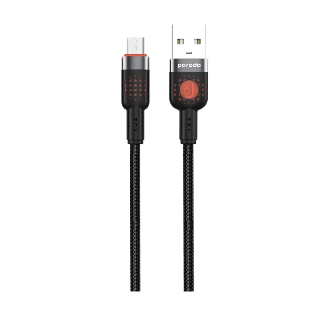 Porodo Braided Charging cable Usb A to Micro 1.2M-CBL0011 in Oman Porodo Braided Charging cable Usb A to Micro 1.2M-CBL0011 in Oman