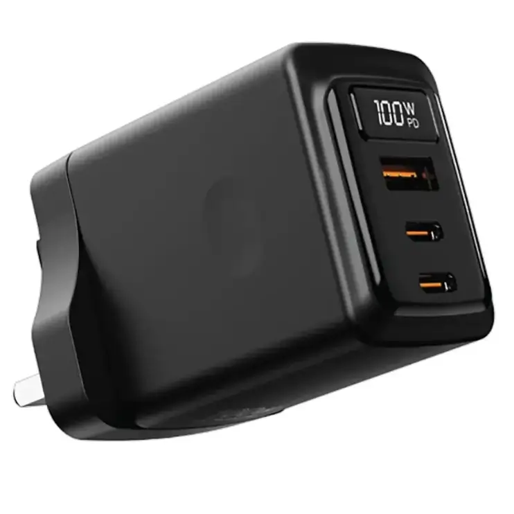 Porodo Gan 100w Multi Port Wall Charger Type C to Type C cable -PDFWCH073CBK in Oman Porodo Gan 100w Multi Port Wall Charger Type C to Type C cable -PDFWCH073CBK in Oman