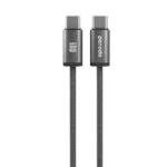 Porodo Woven Braided Usb C To C 1.2 Shell PD-W60CC1-BK in Oman