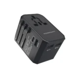 Powerology Universal Travel Adapter 2.4A + PD 45W - Black P45PDUTVBK in Oman