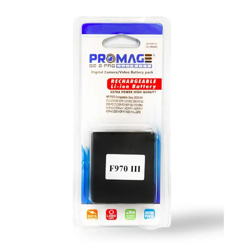 Promage Camera Battery NP F970 Promage NP-F970 III battery pack in Oman at Sky Gadgets