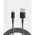 ANKER POWERLINE USB CABLE WITH LIGHTNING CONNECTOR 3FT BLACK AN.A8012H12.BK front view