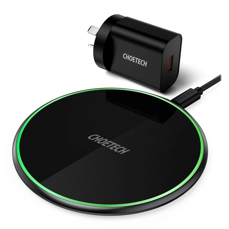 15W Wireless Charger + Adapter (T559-F) 15W Wireless Charger + Adapter (T559-F) front view