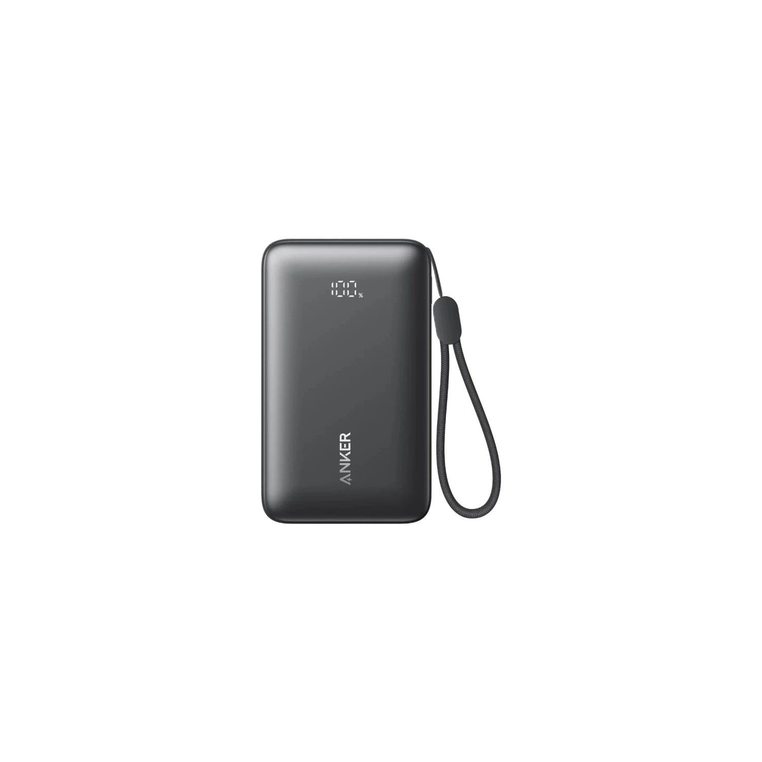Anker Power Bank 10000Mah 30w Built -In USB-C Cable -A1259H31 Anker Power Bank 10000Mah 30w Built -In USB-C Cable -A1259H31 front view