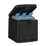 Triple battery charging case for action cameras in Oman at Sky Gadgets