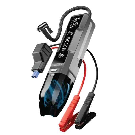 Porodo IGNATOV Jump Starter & Air Pump Usb -C Recharge -PDJS41 in Oman Porodo IGNATOV Jump Starter & Air Pump Usb -C Recharge -PDJS41 in Oman front view
