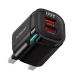 Porodo TEKTO Dual Usb wall Adaptor with Usb -A & Usb -C Port PDFWCH111CL in Oman front view