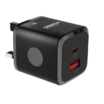 Powero+ Miniature Uk Wall Charger 25W with Type C Cable -TCUK26T in Oman front view
